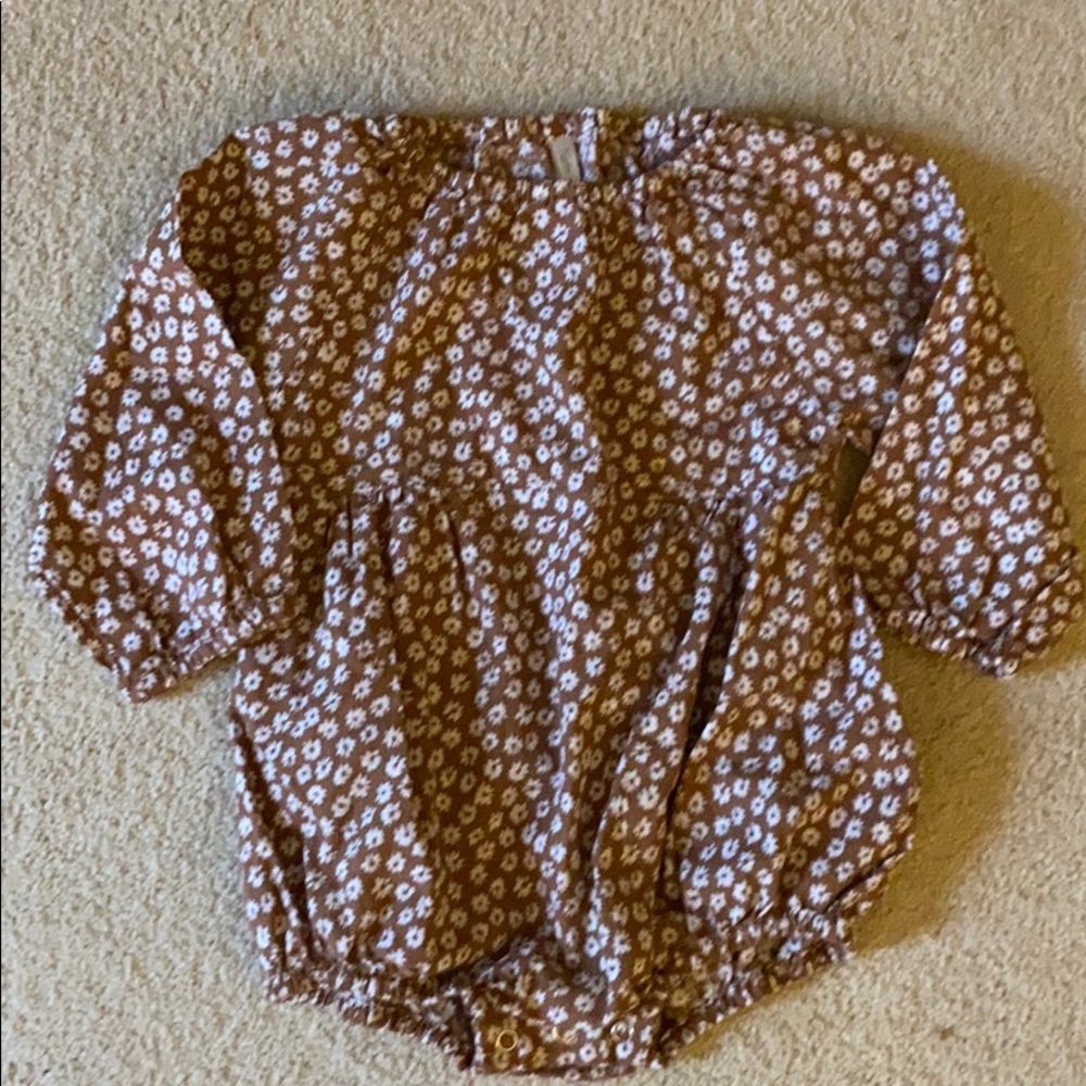 Rylee & Cru floral onesie long sleeve